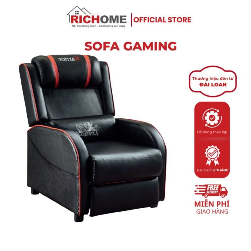 Ghế sofa gaming, sofa chơi game CyberLuxe - RICHOME - P-R-SF076, thiết kế 3 chế độ thay đổi. Hàng nhập khẩu nguyên kiện