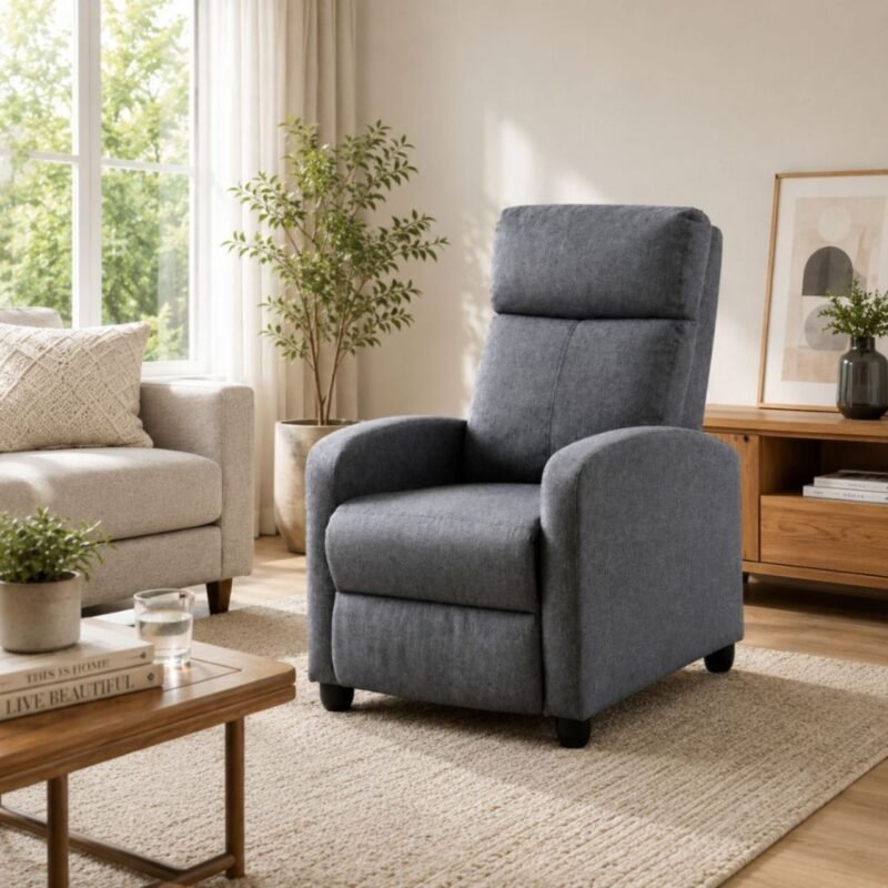 Ghế Sofa Thư Giãn ALYSSA RECLINER RICHOME P-R-SF001GR-1. Thiết Kế Ngả Lưng 155 Độ, Mềm Mại, Sang Trọng. Sofa Phòng Khách